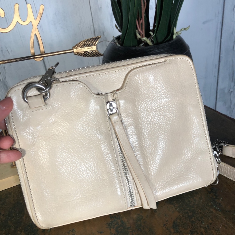 Kelsi Dagger Ivory Small Leather CrossBody Bag